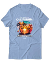 T-Shirt Unisex - The Best Of California - Color Thumbnail Γαλάζιο