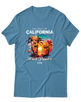 T-Shirt Unisex - The Best Of California - Color Thumbnail Τιρκουάζ