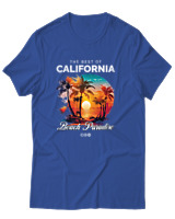 T-Shirt Unisex - The Best Of California - Color Thumbnail Μπλε Ρουά
