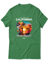 T-Shirt Unisex - The Best Of California - Color Thumbnail Πράσινο