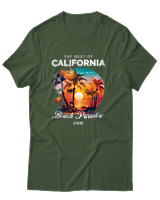T-Shirt Unisex - The Best Of California - Color Thumbnail Κυπαρισσί