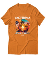 T-Shirt Unisex - The Best Of California - Color Thumbnail Πορτοκαλί
