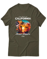 T-Shirt Unisex - The Best Of California - Color Thumbnail Χακί