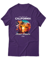 T-Shirt Unisex - The Best Of California - Color Thumbnail Σκούρο Μωβ