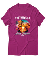 T-Shirt Unisex - The Best Of California - Color Thumbnail Φουξια