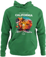 Φούτερ με κουκούλα - The Best Of California - Color Thumbnail Kelly Green