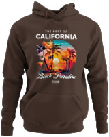Φούτερ με κουκούλα - The Best Of California - Color Thumbnail Καφέ