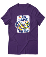 T-Shirt Αντρικό - The Big Game Starts - Color Thumbnail Σκούρο Μωβ