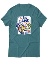 T-Shirt Αντρικό - The Big Game Starts - Color Thumbnail Μπλε Πράσινο
