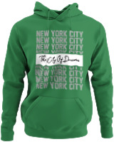 Φούτερ με κουκούλα - The City Of Dreams - Color Thumbnail Kelly Green