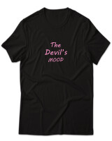 T-Shirt Unisex - The Devil's Mood - Color Thumbnail Μαύρο
