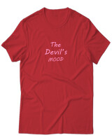 T-Shirt Unisex - The Devil's Mood - Color Thumbnail Κόκκινο