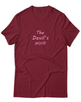 T-Shirt Unisex - The Devil's Mood - Color Thumbnail Σκούρο Κόκκινο