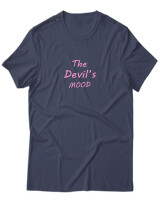 T-Shirt Unisex - The Devil's Mood - Color Thumbnail Μπλε Γκρι