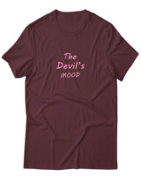 T-Shirt Unisex - The Devil's Mood - Color Thumbnail Μπορντό