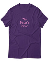 T-Shirt Unisex - The Devil's Mood - Color Thumbnail Σκούρο Μωβ