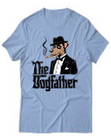 T-Shirt Unisex - The Dogfather - Color Thumbnail Γαλάζιο