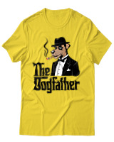 T-Shirt Unisex - The Dogfather - Color Thumbnail Χρυσό Κίτρινο