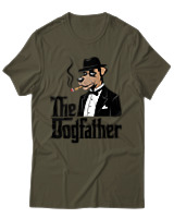 T-Shirt Unisex - The Dogfather - Color Thumbnail Χακί