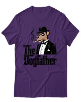 T-Shirt Unisex - The Dogfather - Color Thumbnail Σκούρο Μωβ
