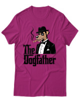 T-Shirt Unisex - The Dogfather - Color Thumbnail Φουξια