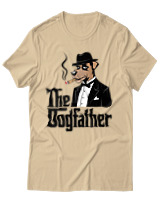 T-Shirt Unisex - The Dogfather - Color Thumbnail Μπεζ