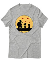 T-Shirt Unisex - The Dragon Ball Way - Color Thumbnail Γκρι Μελανζέ