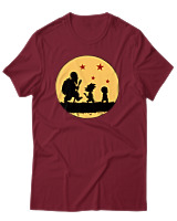T-Shirt Unisex - The Dragon Ball Way - Color Thumbnail Σκούρο Κόκκινο