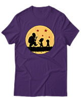 T-Shirt Unisex - The Dragon Ball Way - Color Thumbnail Σκούρο Μωβ