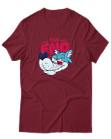 T-Shirt Αντρικό - The End - Color Thumbnail Σκούρο Κόκκινο