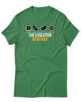 T-Shirt Αντρικό - The Evolution Of Money - Color Thumbnail Πράσινο
