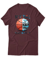 T-Shirt Αντρικό - The Game Never Stops - Color Thumbnail Μπορντό