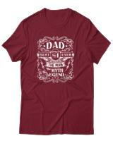 T-Shirt Αντρικό - The Myth The Legend - Color Thumbnail Σκούρο Κόκκινο