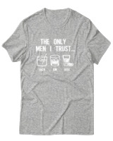 T-Shirt Αντρικό - The Only Men I Trust - Color Thumbnail Γκρι Μελανζέ