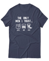 T-Shirt Αντρικό - The Only Men I Trust - Color Thumbnail Μπλε Γκρι