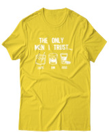 T-Shirt Αντρικό - The Only Men I Trust - Color Thumbnail Χρυσό Κίτρινο