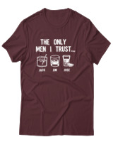 T-Shirt Αντρικό - The Only Men I Trust - Color Thumbnail Μπορντό