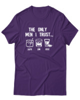 T-Shirt Αντρικό - The Only Men I Trust - Color Thumbnail Σκούρο Μωβ