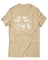 T-Shirt Αντρικό - The Only Men I Trust - Color Thumbnail Μπεζ