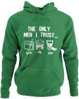 Φούτερ με κουκούλα - The Only Men I Trust - Color Thumbnail Kelly Green