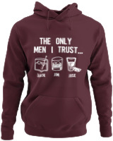 Φούτερ με κουκούλα - The Only Men I Trust - Color Thumbnail Marron
