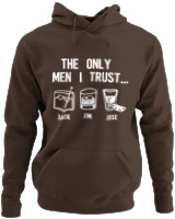Φούτερ με κουκούλα - The Only Men I Trust - Color Thumbnail Καφέ