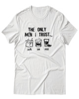 T-Shirt Αντρικό - The Only Men I Trust - Color Thumbnail Άσπρο
