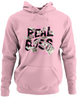 Φούτερ με κουκούλα - The Real Boss - Color Thumbnail Pink
