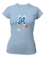 T-Shirt Στενή Γραμμή Γυναικείο - The Three Bears - Color Thumbnail Γαλάζιο