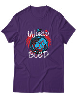 T-Shirt Αντρικό - The World Bled - Color Thumbnail Σκούρο Μωβ