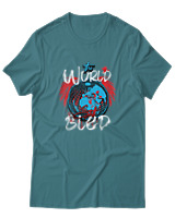 T-Shirt Αντρικό - The World Bled - Color Thumbnail Μπλε Πράσινο