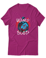 T-Shirt Αντρικό - The World Bled - Color Thumbnail Φουξια