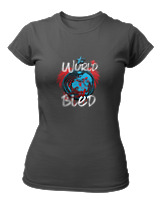 T-Shirt Στενή Γραμμή Γυναικείο - The World Bled - Color Thumbnail Ανθρακί