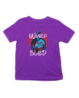 T-Shirt  Παιδικό - The World Bled - Color Thumbnail Σκούρο Μωβ